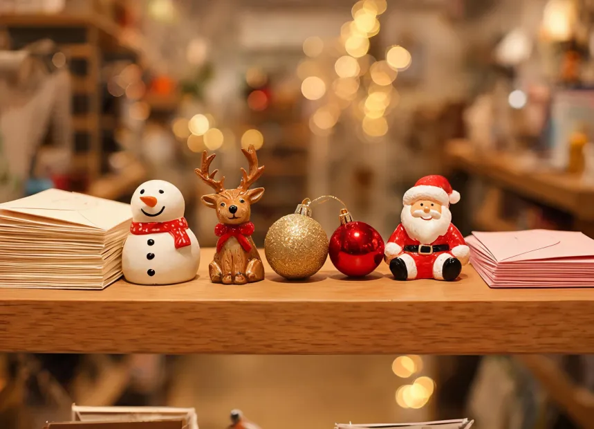 Collectible figurines and ornaments display