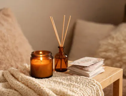 Scented candle and reed diffuser