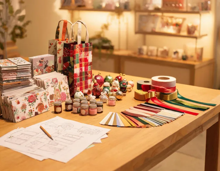 Gift merchandising planning desk